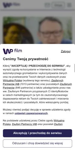 Anteprima del sito WP Film, media di Polonia per articoli sponsorizzati