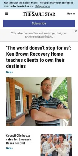 Forhåndsvisning av nettstedet Sault Star, medium fra USA for sponsede artikler