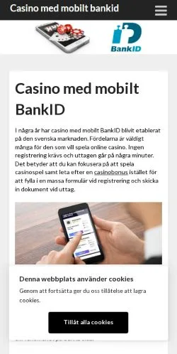 Podgląd witryny Casino med mobilt bankid, medium z kraju Szwecja do artykułów sponsorowanych