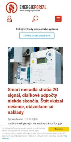 Anteprima del sito Energie-Portal, media di Slovacchia per articoli sponsorizzati