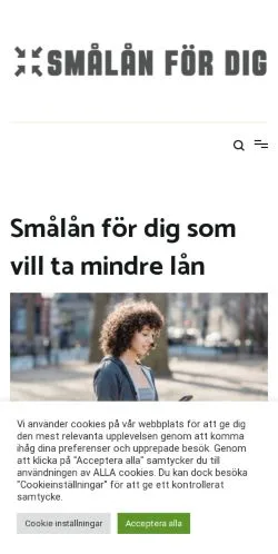 Vorschau der Website Smålån, Medium aus Schweden für gesponserte Artikel