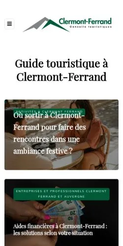 Sponsorlu makaleler için Fransa medyası Clermont-Ferrand Tourisme sitesinin önizlemesi