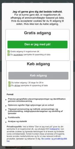 Anteprima del sito Noget i Ovnen, media di Danimarca per articoli sponsorizzati