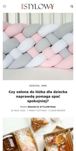 Anteprima del sito StylowyMag, media di Polonia per articoli sponsorizzati