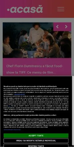 Anteprima del sito Acasă, media di Romania per articoli sponsorizzati