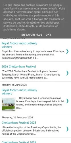 Podgląd witryny Cheltenham Races, medium z kraju Wielka Brytania do artykułów sponsorowanych