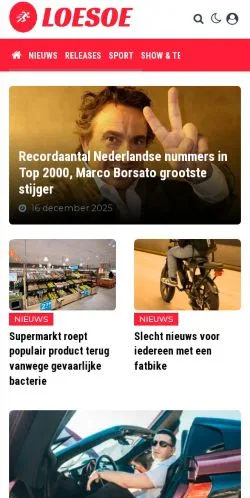 Anteprima del sito Loesoe, media di Paesi Bassi per articoli sponsorizzati