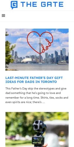 Forhåndsvisning av nettstedet The GATE, medium fra Canada for sponsede artikler