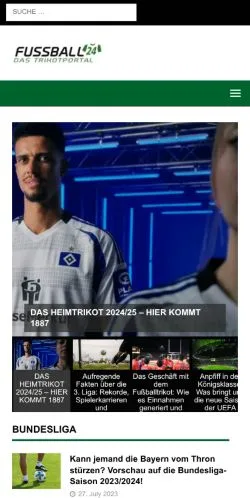 スポンサード記事向けのドイツメディア、Fussball24のサイトプレビュー