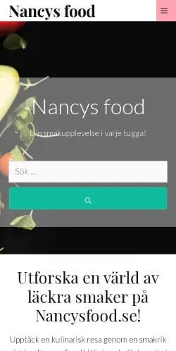 Anteprima del sito Nancys Food, media di Svezia per articoli sponsorizzati
