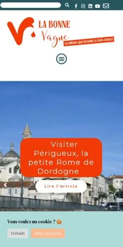 Anteprima del sito La Bonne Vague, media di Francia per articoli sponsorizzati