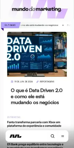 Anteprima del sito Mundo do Marketing, media di Brasile per articoli sponsorizzati