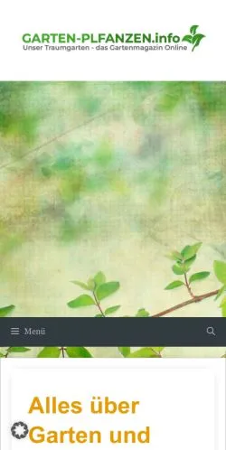 스폰서 기사용 독일 매체 Garten Pflanzen 사이트 미리보기