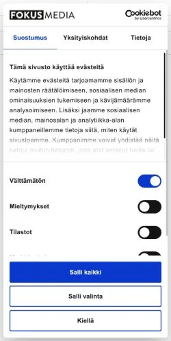 Anteprima del sito Antiikki & Design, media di Finlandia per articoli sponsorizzati
