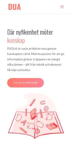 Forhåndsvisning af DUA, medie fra Sverige til sponsorerede artikler