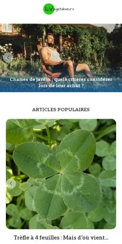 Anteprima del sito Les végétaliseurs, media di Francia per articoli sponsorizzati