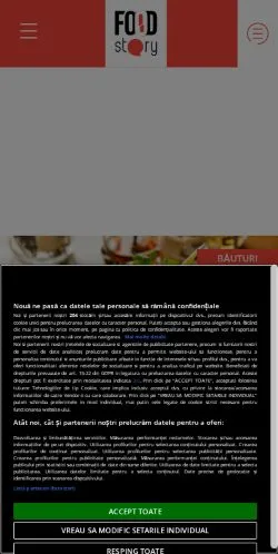 Anteprima del sito FoodStory, media di Romania per articoli sponsorizzati