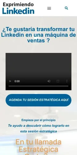 スポンサード記事向けのスペインメディア、Exprimiendo LinkedInのサイトプレビュー
