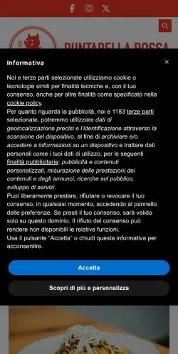 Vista previa del sitio Puntarella Rossa, medio de Italia para artículos patrocinados