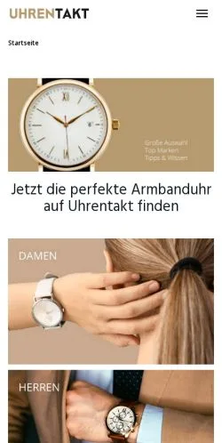 Anteprima del sito UhrenTakt, media di Germania per articoli sponsorizzati