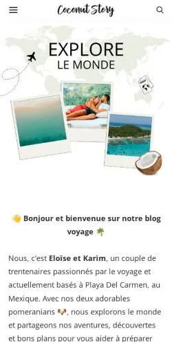 Anteprima del sito Coconut Story, media di Francia per articoli sponsorizzati