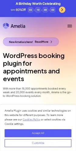 Vorschau der Website Amelia, Medium aus Vereinigte Staaten für gesponserte Artikel