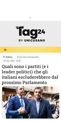 Vorschau der Website TAG24 by Unicusano, Medium aus Italien für gesponserte Artikel