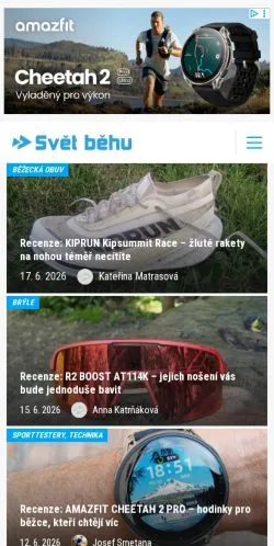 Podgląd witryny SvetBehu, medium z kraju Czechy do artykułów sponsorowanych