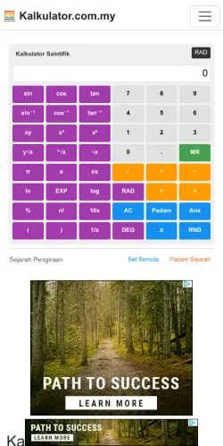 スポンサード記事向けのマレーシアメディア、Kalkulator Atas Talianのサイトプレビュー
