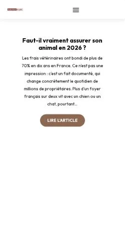 Anteprima del sito Assurance Au Poil, media di Francia per articoli sponsorizzati
