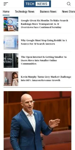Anteprima del sito Tech Business News, media di Australia per articoli sponsorizzati