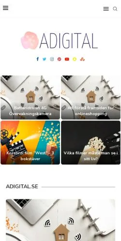 Anteprima del sito Adigital, media di Stati Uniti per articoli sponsorizzati