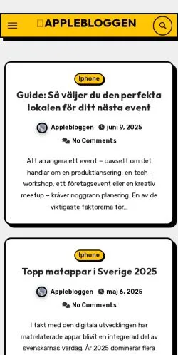 스폰서 기사용 스웨덴 매체 APPLEBLOGGEN - 사이트 미리보기
