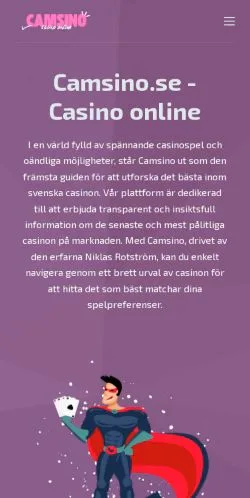 Anteprima del sito Camsino, media di Svezia per articoli sponsorizzati