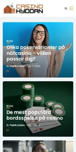 Anteprima del sito Casinohyddan, media di Svezia per articoli sponsorizzati