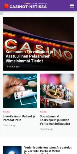 Anteprima del sito Casinot Netissä, media di Finlandia per articoli sponsorizzati