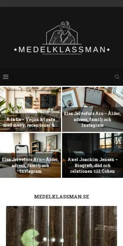 Anteprima del sito Medelklassman -, media di Svezia per articoli sponsorizzati