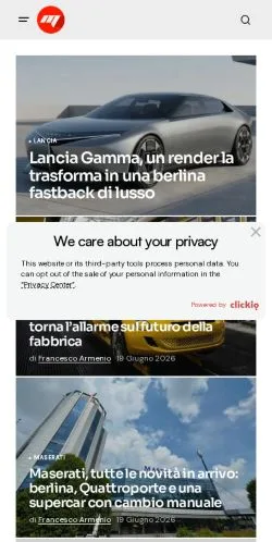 Anteprima del sito MotorisuMotori, media di Italia per articoli sponsorizzati