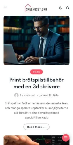 Anteprima del sito Spelhuset, media di Svezia per articoli sponsorizzati