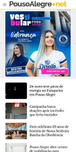 Vista previa del sitio Pouso Alegre, medio de Brasil para artículos patrocinados