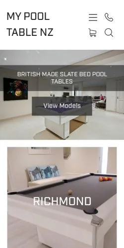 Anteprima del sito My Pool Table, media di Nuova Zelanda per articoli sponsorizzati