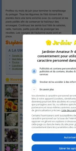 Anteprima del sito Jardinier-Amateur, media di Francia per articoli sponsorizzati