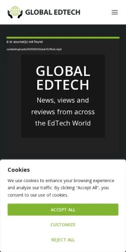 Förhandsvisning av webbplatsen Global EdTech, medium i USA för sponsrade artiklar
