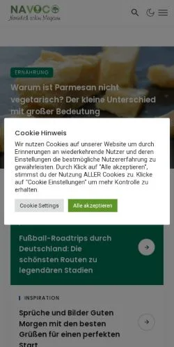 スポンサード記事向けのドイツメディア、Navocoのサイトプレビュー