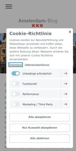 Anteprima del sito Amsterdam-Blog, media di Germania per articoli sponsorizzati