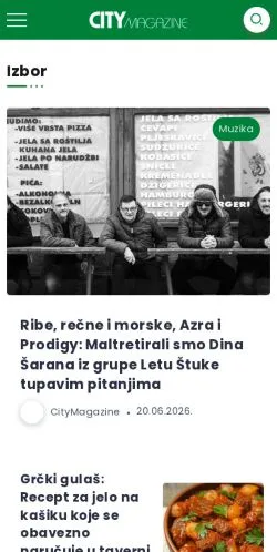 Podgląd witryny City Magazine, medium z kraju Serbia do artykułów sponsorowanych