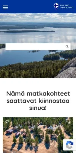 Anteprima del sito Finland Travel Info, media di Finlandia per articoli sponsorizzati