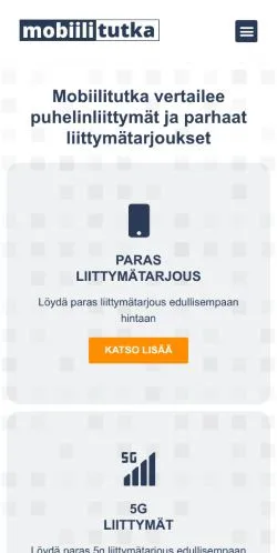 Podgląd witryny Mobiilitutka, medium z kraju Finlandia do artykułów sponsorowanych