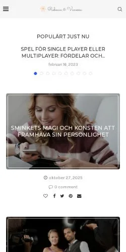 Anteprima del sito Rebecca & Vanessa, media di Svezia per articoli sponsorizzati