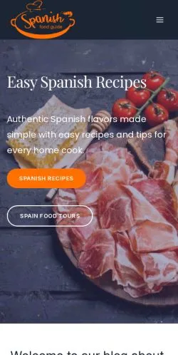 Anteprima del sito Spanish Food Guide, media di Stati Uniti per articoli sponsorizzati